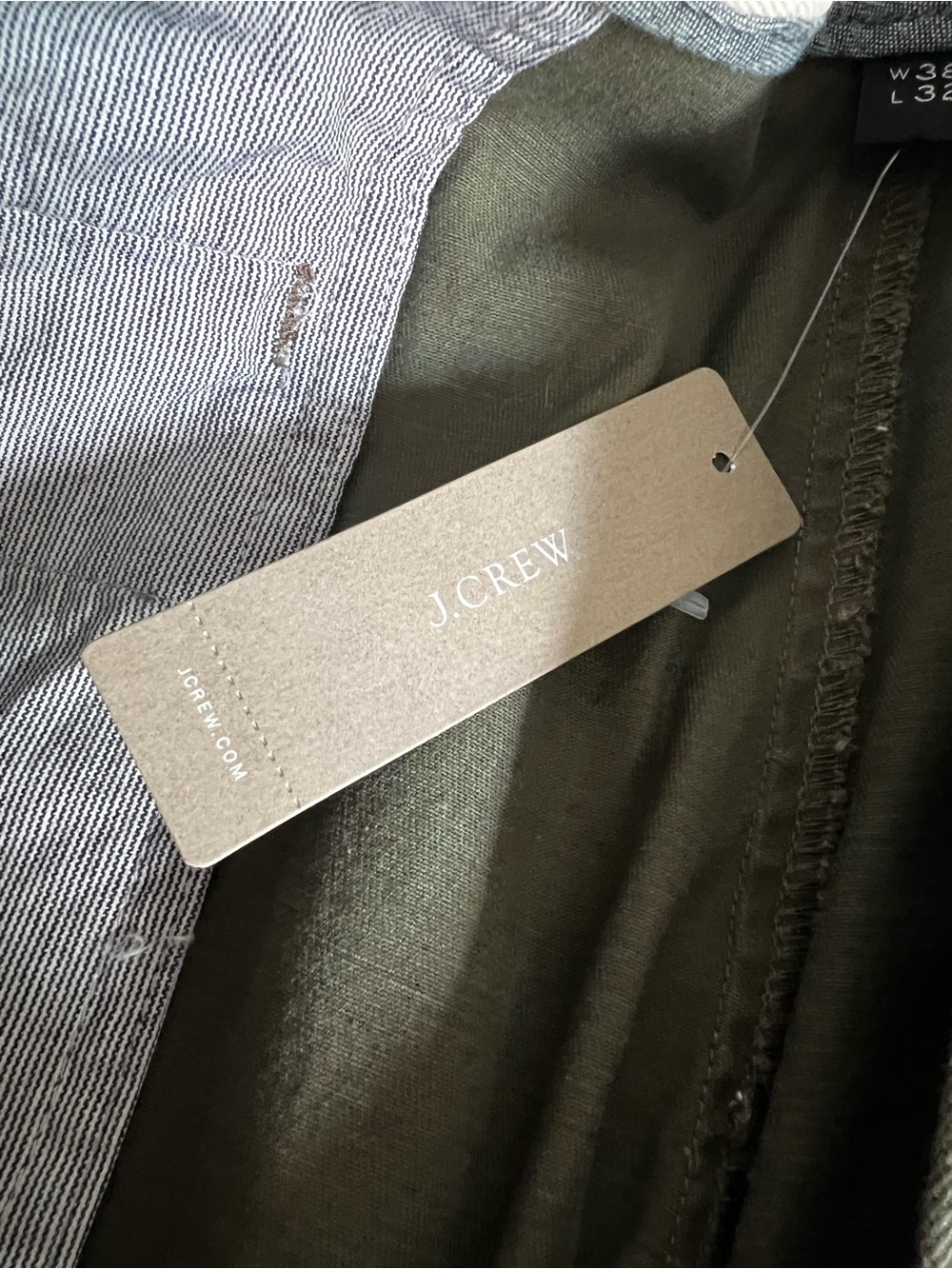 J. Crew Men's Olive Green Stretch Chino Pants 38. New with tags - Picture 7 of 13